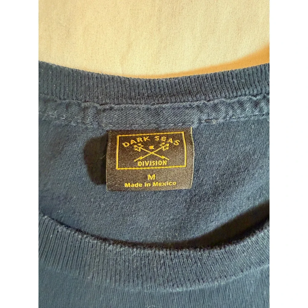 Dark Seas Mens Navy Blue Coast‎ to Coast Clipper Ship Graphic T-Shirt Size M